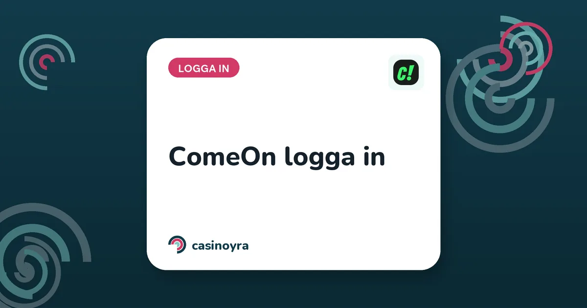 ComeOn logga in